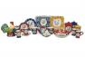 Набір великих керамічних кухлів з малюнками у вигляді півнів "Ранок на хуторі", 4 шт. Certified International  - фото