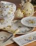 Керамічні чашки для чаю з малюнками та жовтими ручками набір 4 шт. "Солодкий мед" Certified International  - фото