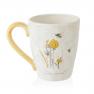 Керамічні чашки для чаю з малюнками та жовтими ручками набір 4 шт. "Солодкий мед" Certified International  - фото