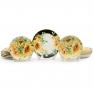 Столовий сервіз із тарілками для супу на 4 персони з квітковими малюнками "Букет соняшників" Certified International  - фото