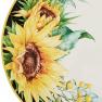 Набір з 4-х обідніх тарілок із чорною облямівкою та жовтими квітами "Букет соняшників" Certified International  - фото