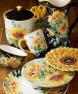 Керамічні кружки для чаю з малюнком літніх кольорів, набір 4 шт. "Букет соняшників" Certified International  - фото