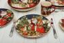 Набір обідніх тарілок з новорічним сюжетом 4 шт. "Різдво з Сантою"   - фото