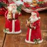 Набір посудин для солі та перцю у вигляді розписних фігурок Діда Мороза "Різдво з Сантою" Certified International  - фото