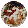 Набір з 4-х обідніх тарілок зі святковим малюнком "Різдво зі сніговиком" Certified International  - фото