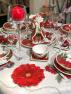 Набір із 4-х святкових тарілок у вигляді квітки пуансеттії "Зимовий сад" Certified International  - фото