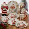 Набір обідніх керамічних тарілок із зображеннями Санта Клауса «Різдвяна казка», 4 шт. Certified International  - фото