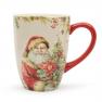 Набір керамічних чашок з зображеннями Санта Клауса «Різдвяна казка» 4 шт. Certified International  - фото
