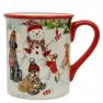Новорічні чайні чашки з святковими малюнками набір 4 шт. "Різдвяний подарунок" Certified International  - фото