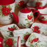 Набір 4-х новорічних чашок із зображенням червоного птаха кардинал "Зимовий сад" Certified International  - фото