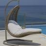 Плетене садове крісло-гойдалка зі штучного ротанга з м'яким матрацом Christine Skyline Design  - фото