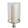 Стильний свічник для декору срібного кольору H. B. Kollektion  - фото