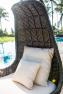 Одинарне крісло підвісне на стійці для відпочинку на терасі Celeste Brown Omega Skyline Design  - фото