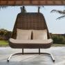 Подвійне крісло на стійці Celeste Brown Omega коричневого кольору Skyline Design  - фото