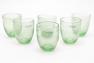Комплект світло-зелених склянок Bastide зі скла з повітряними бульбашками, 6 шт.  - фото