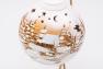 Керамічний декор у бежевих відтінках з LED-підсвічуванням "Кулька новорічна" Villa Grazia  - фото