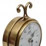 Металевий годинник на білій дерев'яній основі "Морські ковзани" Capanni  - фото