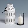 Свічник керамічний білий у формі старовинного ліхтаря Palais Royal  - фото