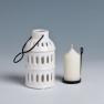 Білий свічник у вигляді ліхтаря з ручкою малого розміру Palais Royal  - фото