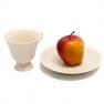 Чашка з блюдцем для кави кольору слонової кістки Palais Royal  - фото