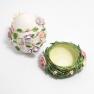 Вишуканий декор-скринька у формі яйця з ліпними трояндочками з кераміки Palais Royal  - фото