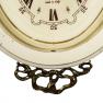Настінний білий годинник з металевим декором в антикварному стилі Capanni  - фото