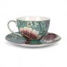 Чайний набір з 2 чашок з блюдцями з квітами Fleurs Palais Royal  - фото