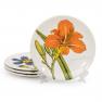 Набір з 4-х керамічних салатних тарілок у світлих тонах "Квіткова рапсодія" Certified International  - фото