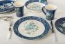 Набір з 4-х керамічних обідніх тарілок із рослинним мотивом "Сині квіти Богемії" Certified International  - фото