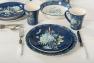 Темні салатні тарілки із флористичним дизайном, 4 шт. "Сині квіти Богемії" Certified International  - фото