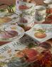 Двоярусна фруктовниця з керамічними блюдами прикрашеними гарбузами "Осінній Врожай" Certified International  - фото