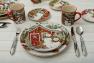 Святкові тарілки для салату із яскравими малюнками, набір 4 шт. "Різдвяний будиночок" Certified International  - фото