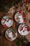 Новорічні маленькі тарілки для десерту "Різдвяний будиночок", набір 4 шт. Certified International  - фото