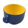 Велика чашка 400 мл жовто-синього кольору Jumbo Comtesse Milano  - фото