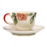 Чашка з блюдцем для чаю Троянди Bizzirri  - фото