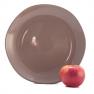 Тарілка обідня з кераміки сіро-коричневого відтінку Ritmo Comtesse Milano  - фото