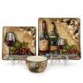 Столовий сервіз на 4 особи з малюнками на винну тематику "Тосканський натюрморт" Certified International  - фото