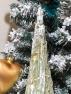 Оригінальна новорічна LED-статуетка з фактурною поверхнею «Ялинка плетена» 40 см Villa Grazia  - фото