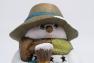 Новорічна статуетка з LED-підсвічуванням «Сніговик у бронзовому капелюсі з мітлою» Villa Grazia  - фото