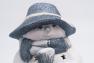Новорічна статуетка з LED-підсвічуванням «Сніговик у сріблястому капелюсі з мітлою» Villa Grazia  - фото