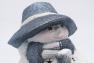 Новорічна статуетка з LED-підсвічуванням «Сніговик у сріблястому капелюсі з мітлою» Villa Grazia  - фото
