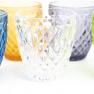 Набір різнокольорових склянок із рельєфним малюнком Toscana Maison, 6 шт  - фото
