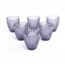 Набір із 6-ти склянок пурпурного кольору для напоїв Toscana Maison  - фото