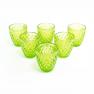 Набір рельєфних склянок зеленого кольору Toscana Maison, 6 шт.  - фото