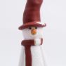 Висока новорічна статуетка з LED-підсвічуванням «Сніговик у червоному капелюсі» Villa Grazia  - фото