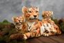 Декоративна керамічна статуетка у вигляді сім'ї тигрів Ceramiche Boxer  - фото