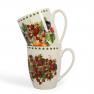 Високі чайні чашки з порцеляни із фруктовим малюнком, набір 2 шт. Le Primizie Brandani  - фото