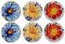 Яскравий столовий сервіз з порцеляни на 6 персон "Тропічні квіти" Brandani  - фото