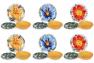 Яскравий столовий сервіз з порцеляни на 6 персон "Тропічні квіти" Brandani  - фото