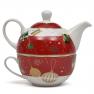 Заварник для чаю з чашкою червоні Alleluia Brandani  - фото